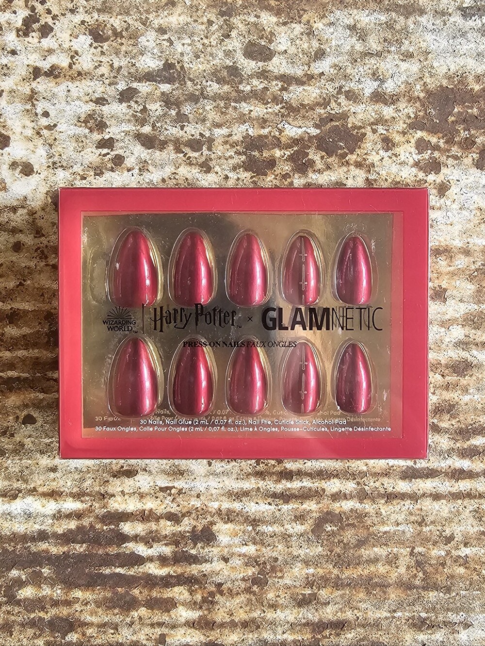 Glamnetic Harry Potter Gryffindor Short Almond Press-On Nails